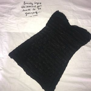 Black strapless top